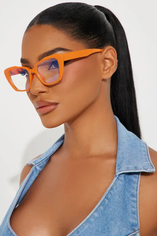 The Difference Is Blue Light Glasses - Orange sold by Fashion Nova