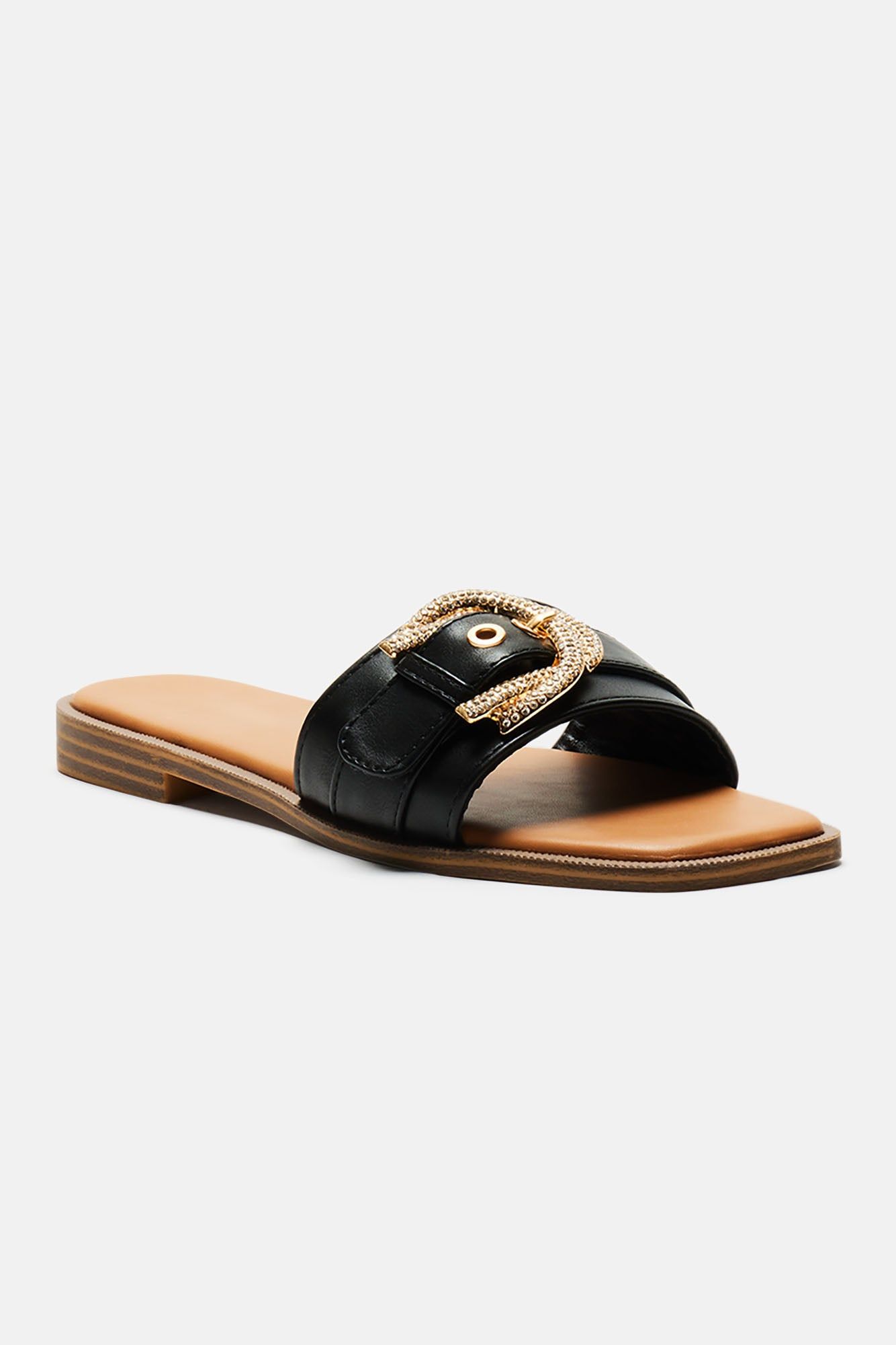 See Nothing Better Flat Sandals - Black sold by Fashion Nova product image thumbnail 2