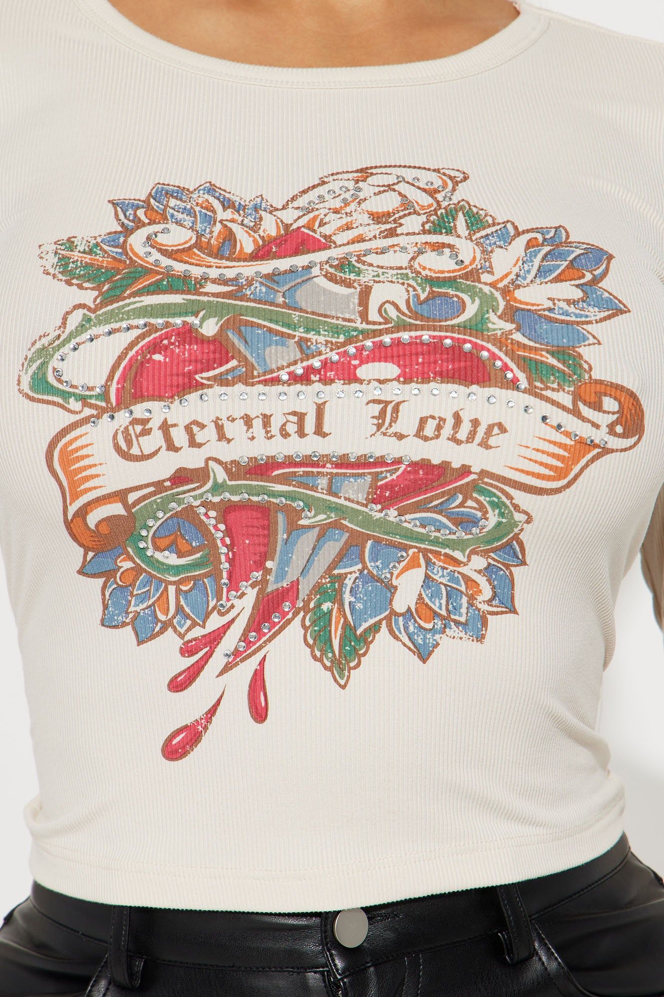 Eternal Love Graphic Top - Beige sold by Fashion Nova product image thumbnail 3