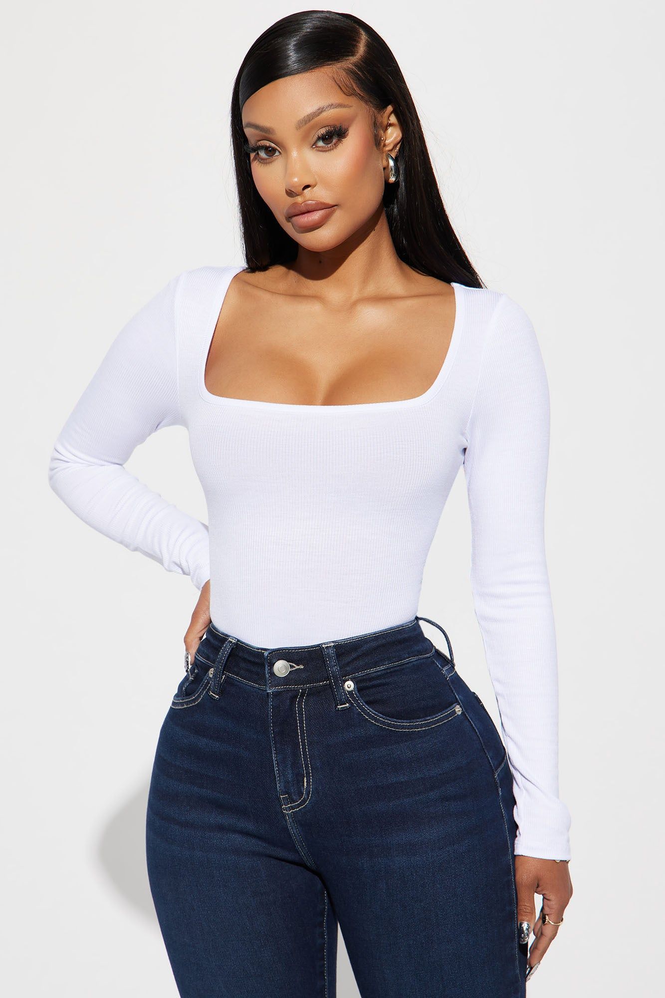 Issa Ribbed Top - White sold by Fashion Nova