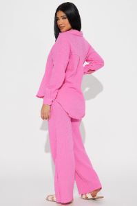 Gigi Gauze Pant Set - Pink sold by Fashion Nova