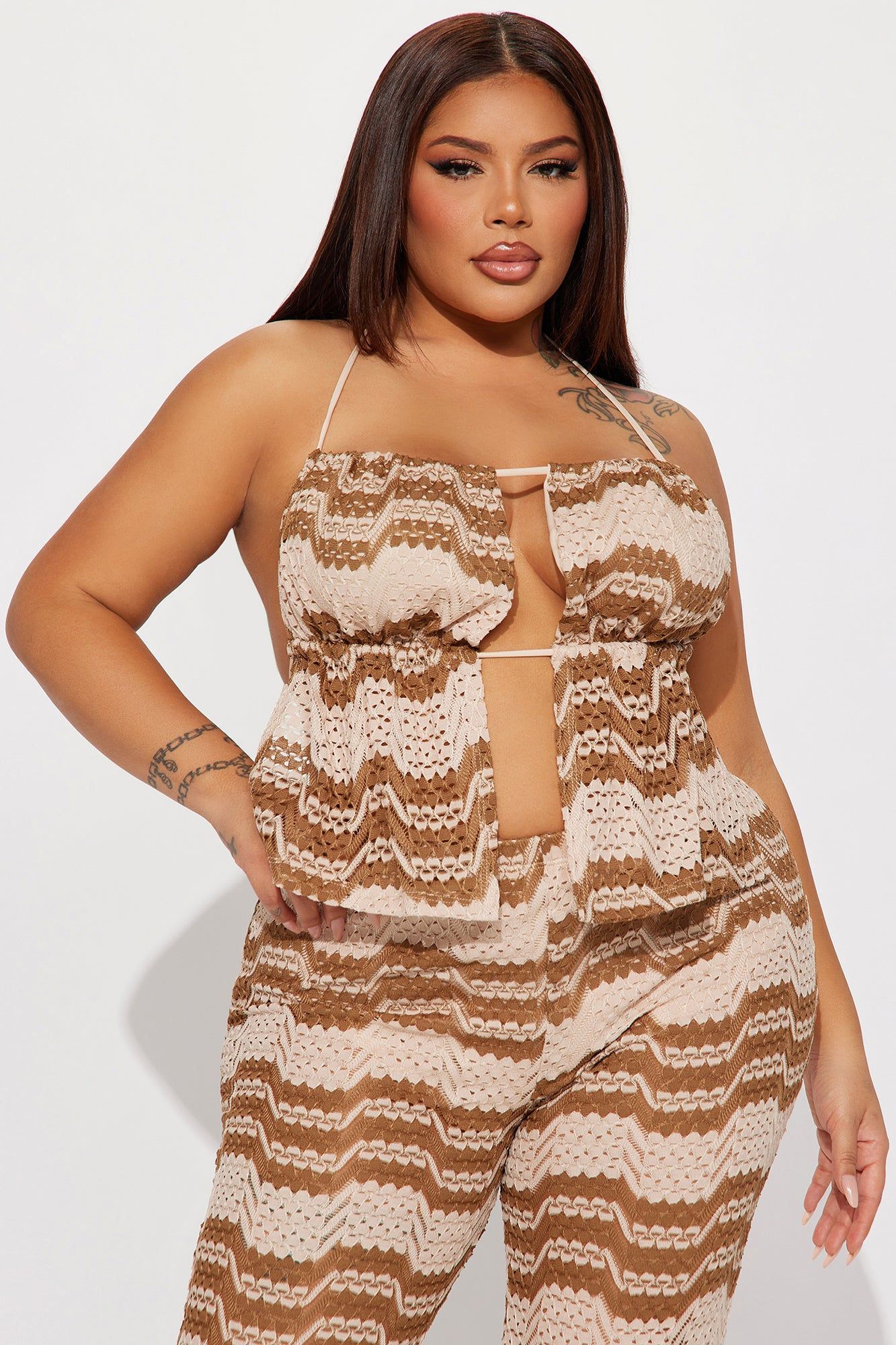 Can't Compare Pant Set - Mocha sold by Fashion Nova product image thumbnail 2