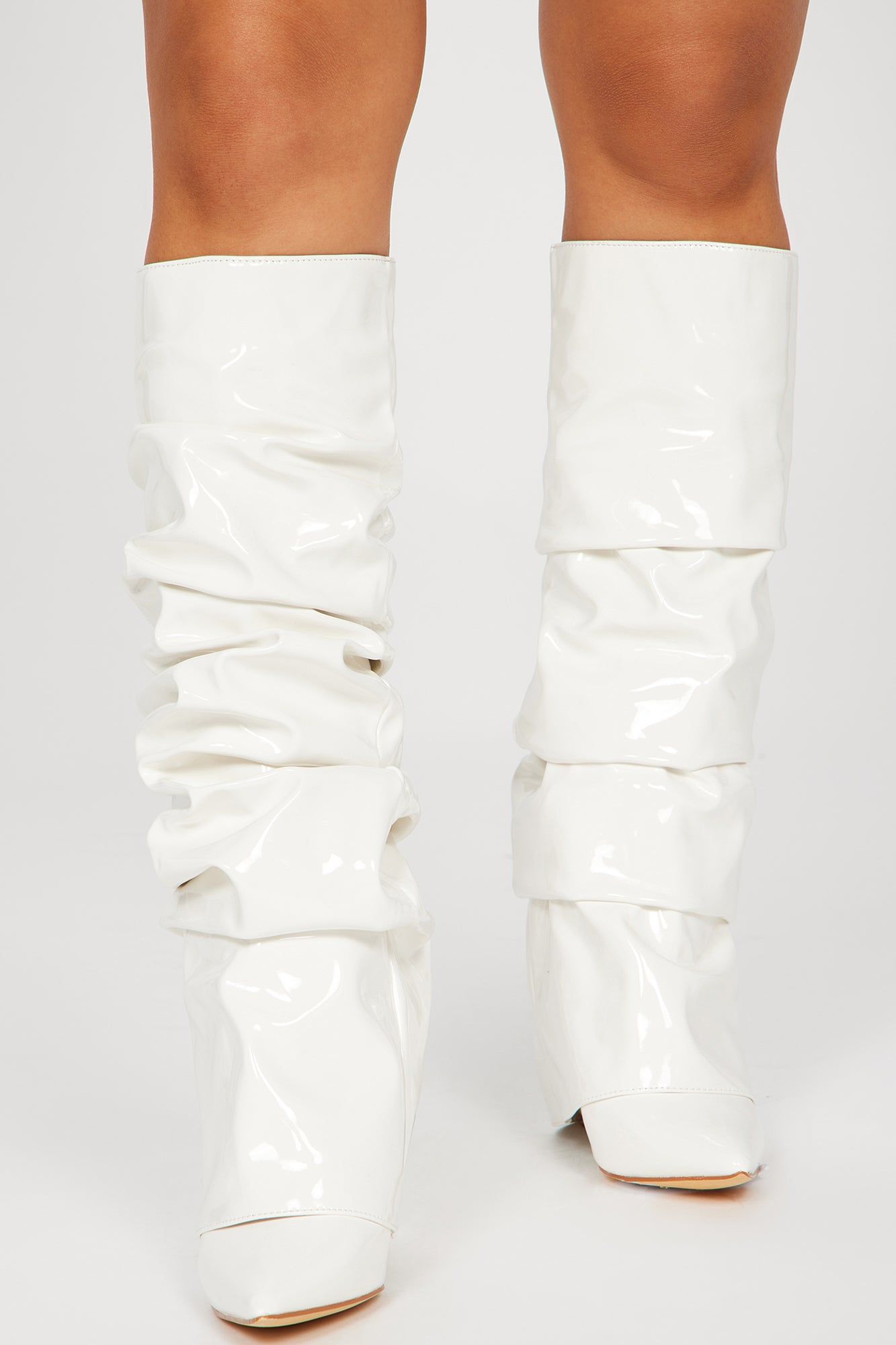 Layla Knee High Overlay Boots - White sold by Fashion Nova product image thumbnail 2