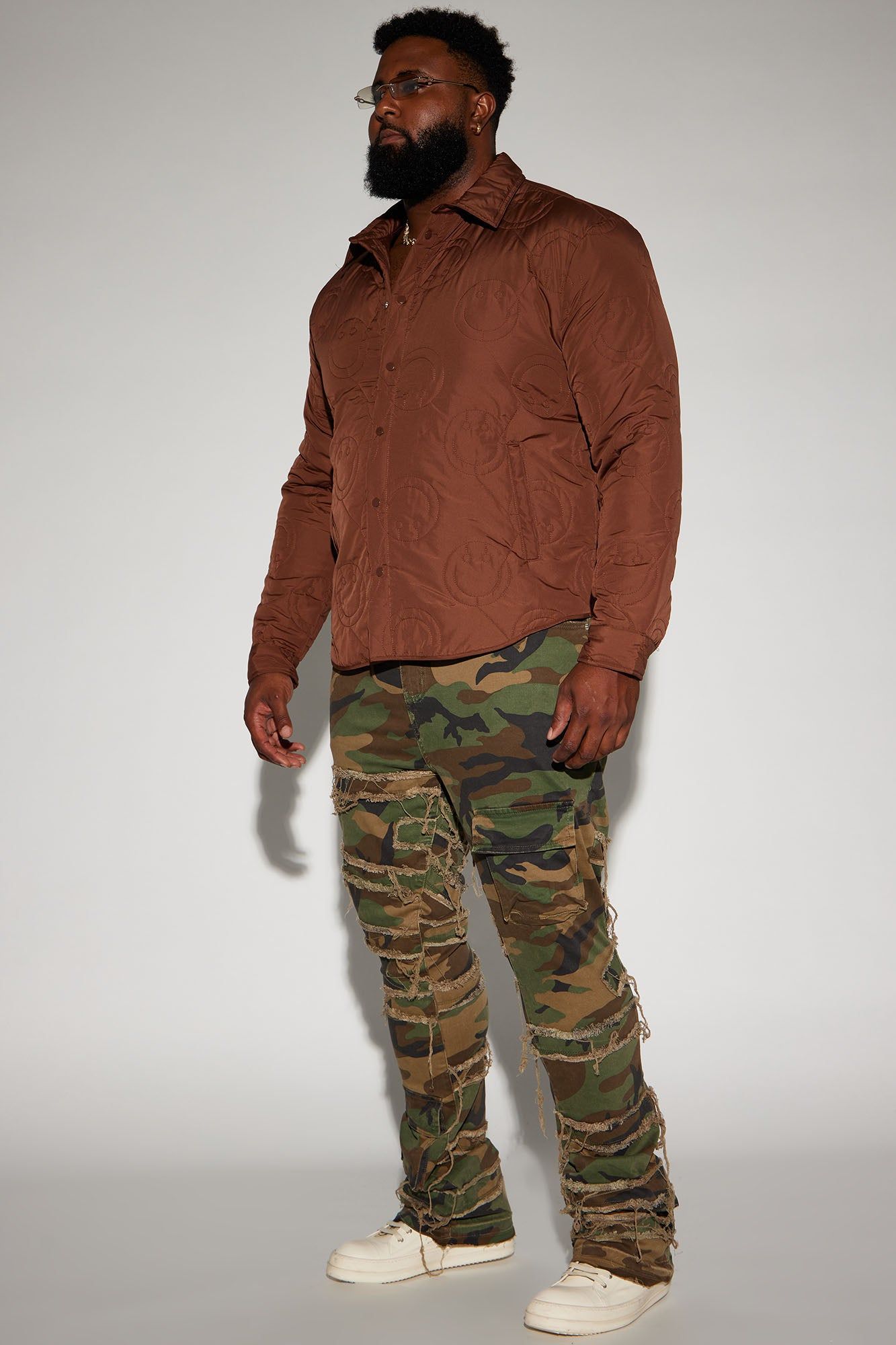 Smiley Quilted Nylon Shacket - Brown sold by Fashion Nova product image thumbnail 6