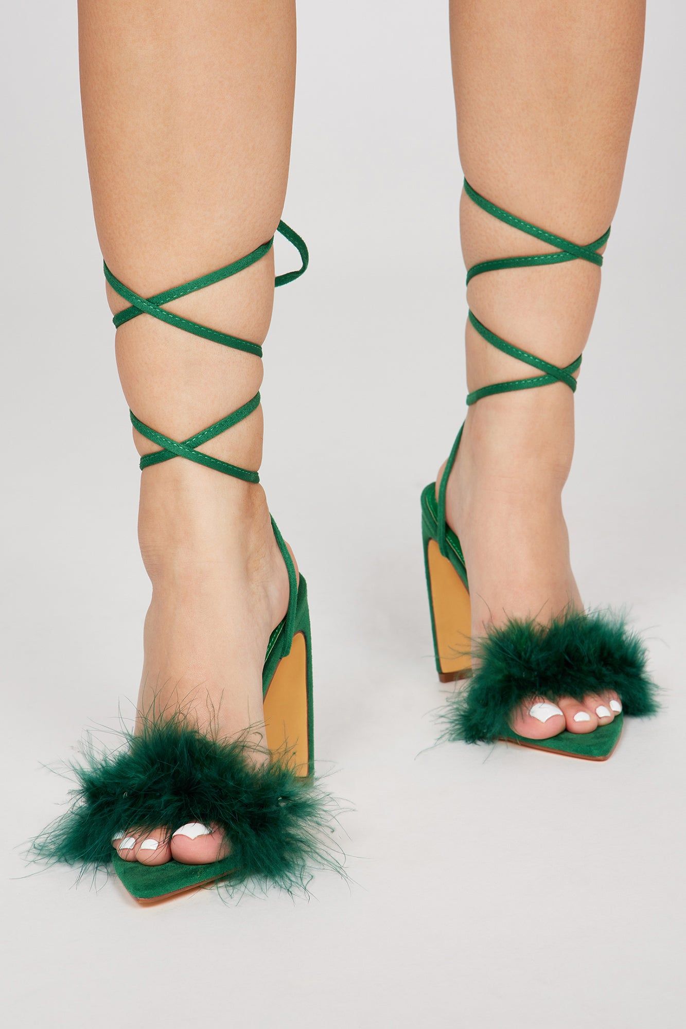 Set The Bar Wrap Up Heels - Green sold by Fashion Nova product image thumbnail 3