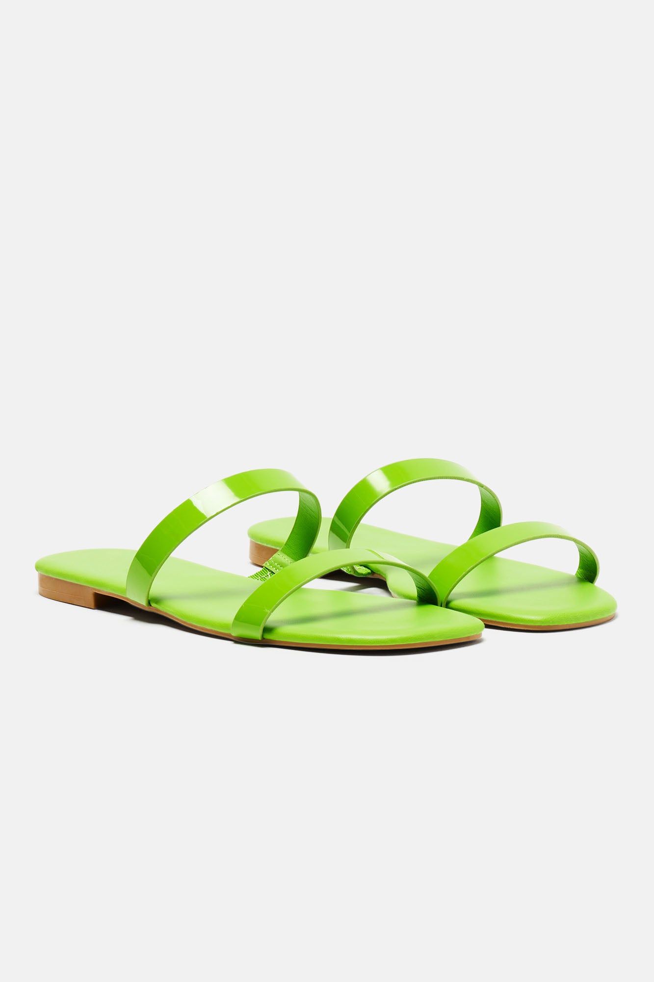 Nikkie Flat Sandals - Green sold by Fashion Nova