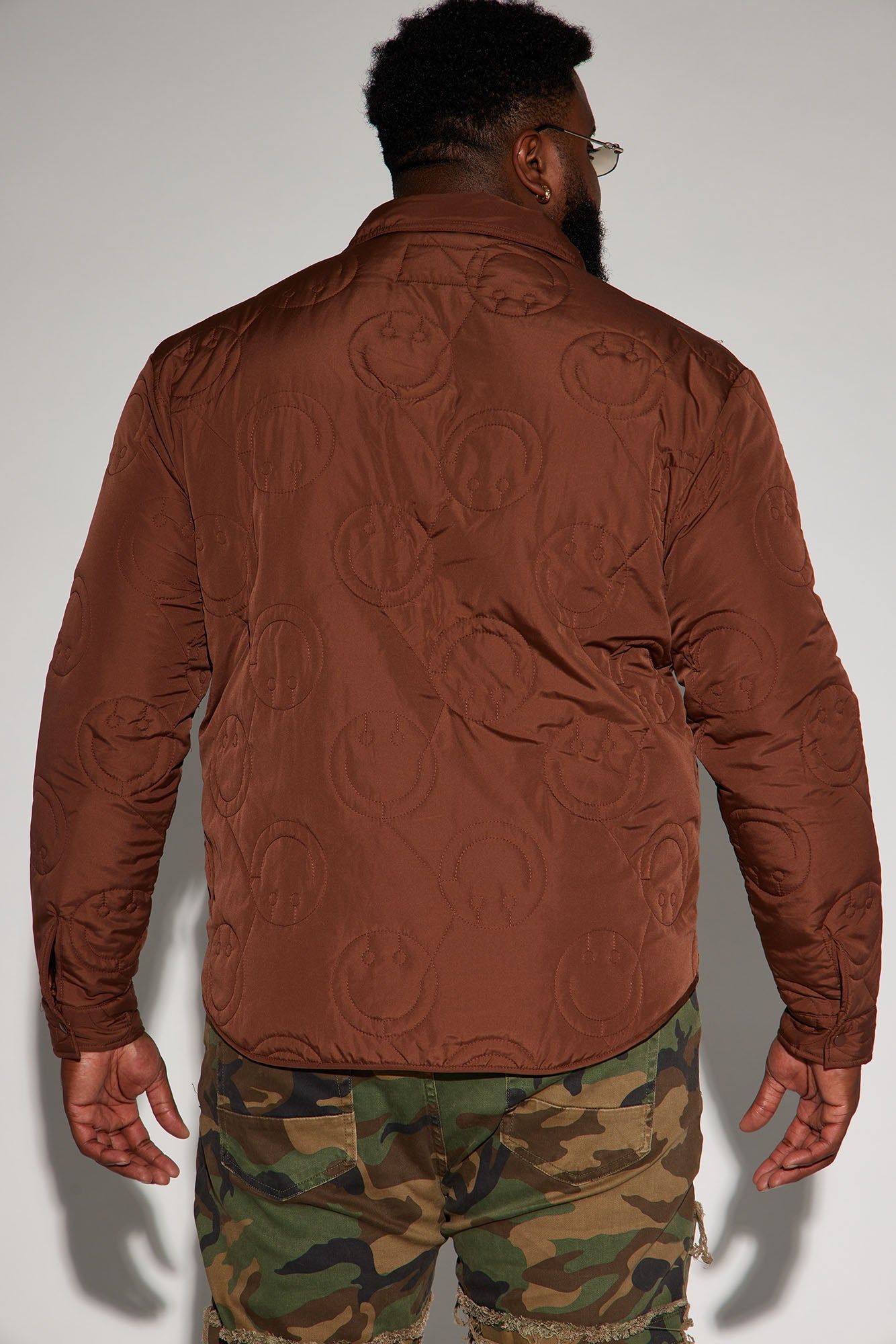 Smiley Quilted Nylon Shacket - Brown sold by Fashion Nova product image thumbnail 7