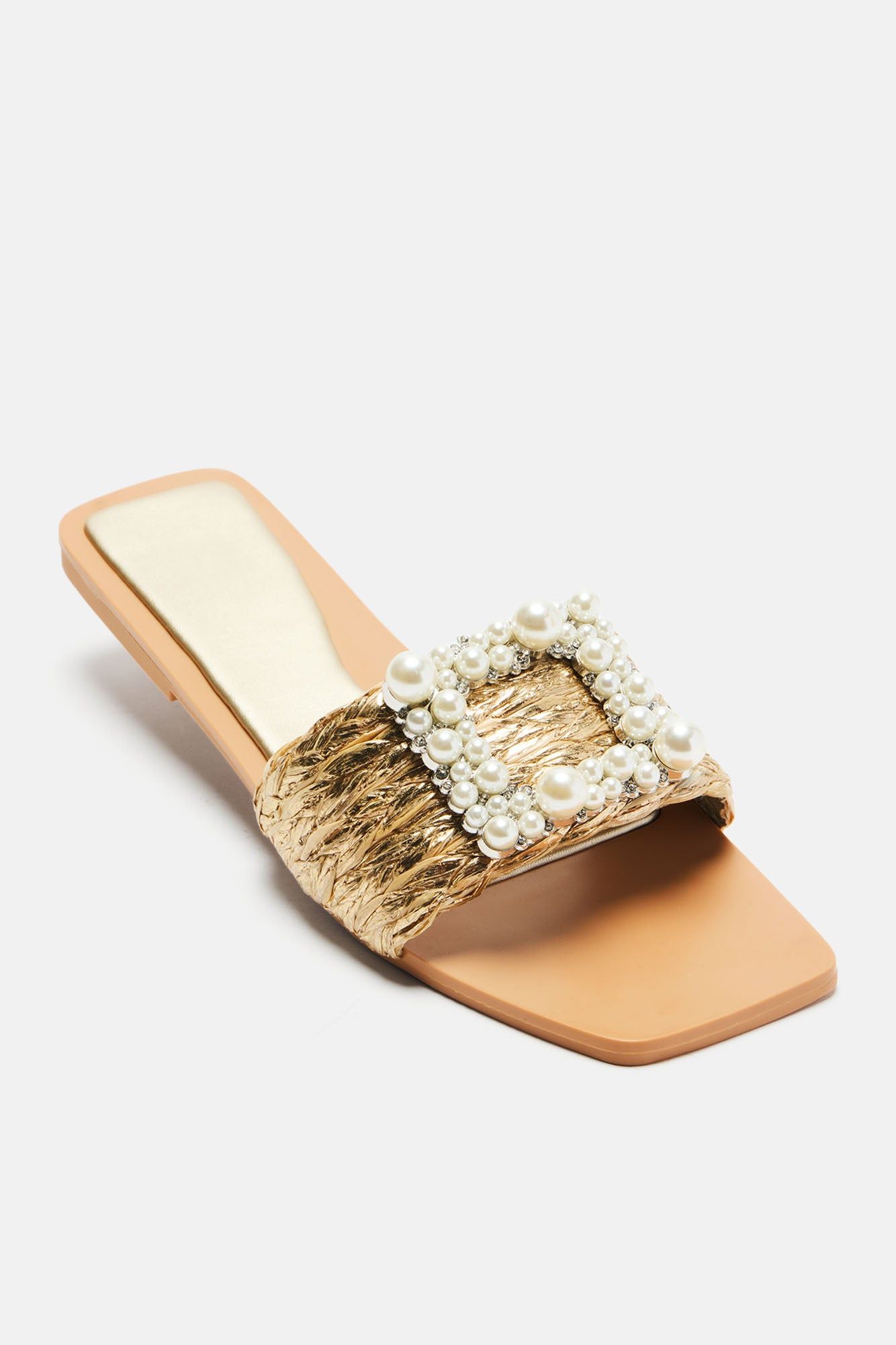 Kristy Pearl Detail Sandals - Gold sold by Fashion Nova product image thumbnail 4
