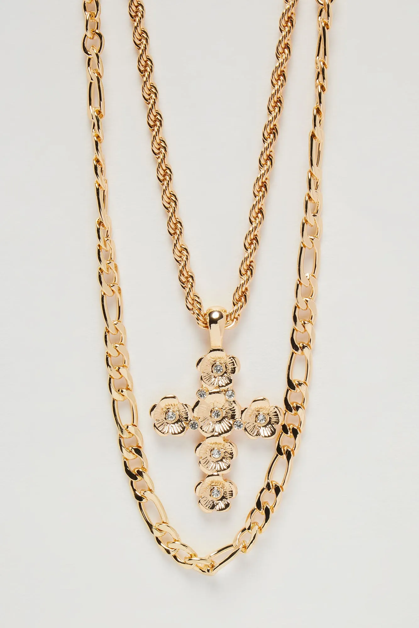 Trust The Journey Cross Layered Necklace - Gold sold by Fashion Nova product image thumbnail 3