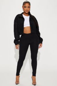 Cloudy Days Lounge Jacket - Black sold by Fashion Nova