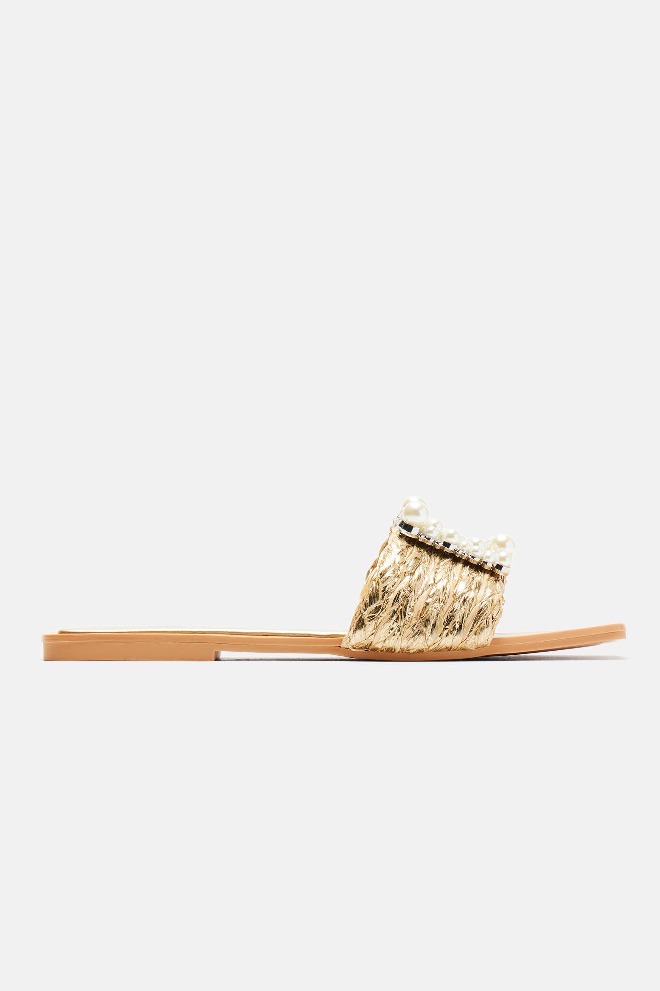 Kristy Pearl Detail Sandals - Gold sold by Fashion Nova product image thumbnail 3