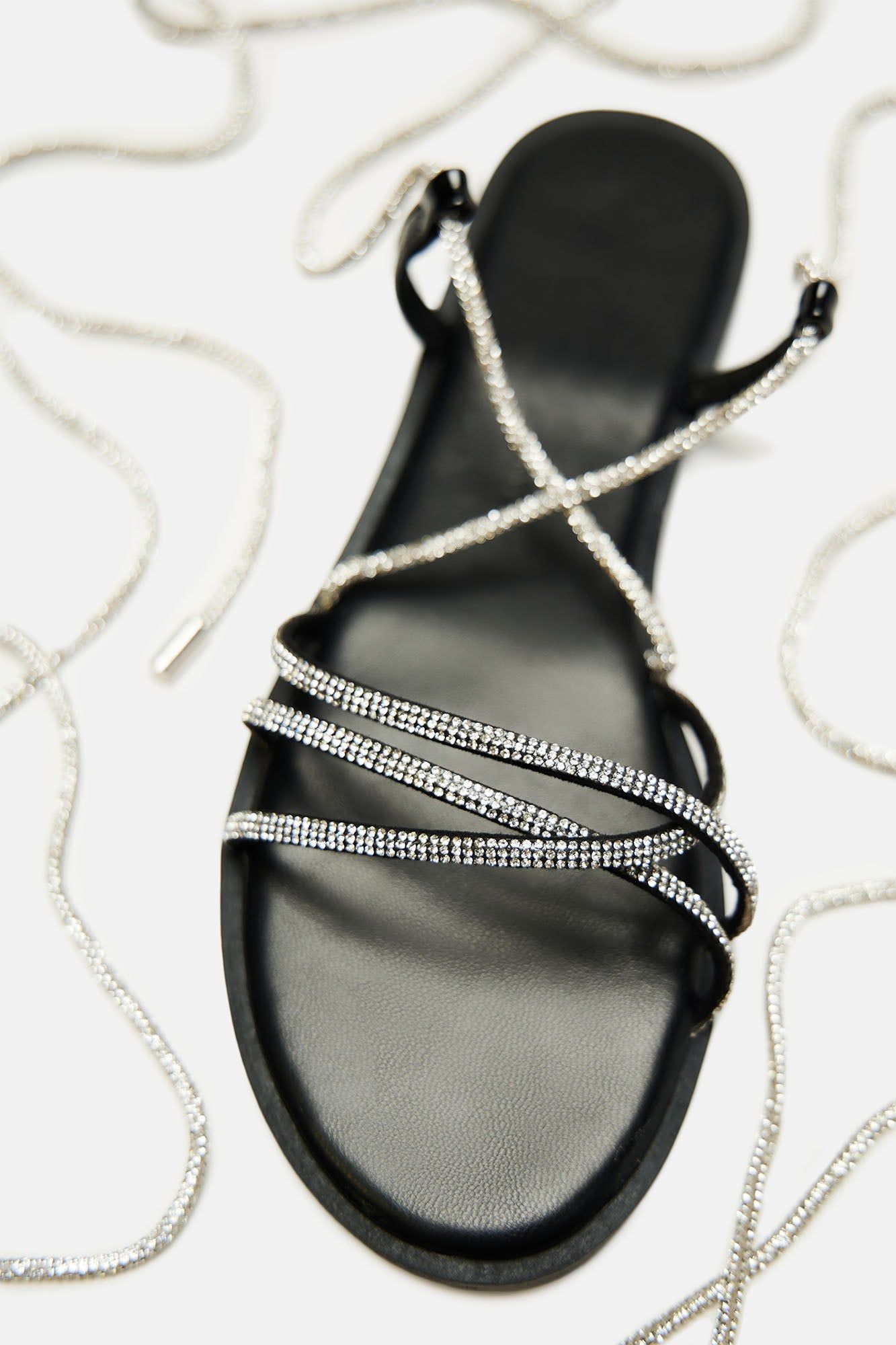 Sweetest Days Wrap Up Flat Sandals - Black sold by Fashion Nova product image thumbnail 4