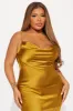 Inside Out Satin Maxi Dress - Gold sold by Fashion Nova