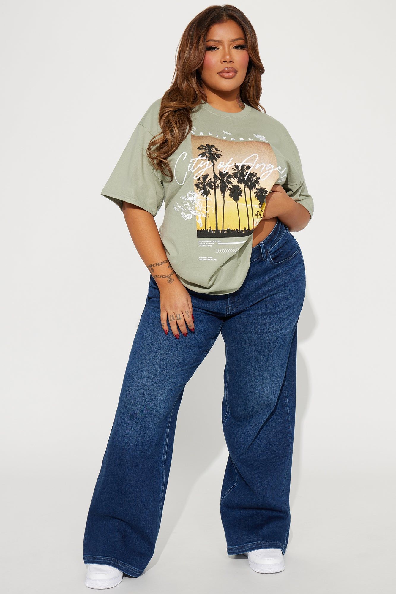 City Of Angels Graphic Tee - Sage sold by Fashion Nova product image thumbnail 5