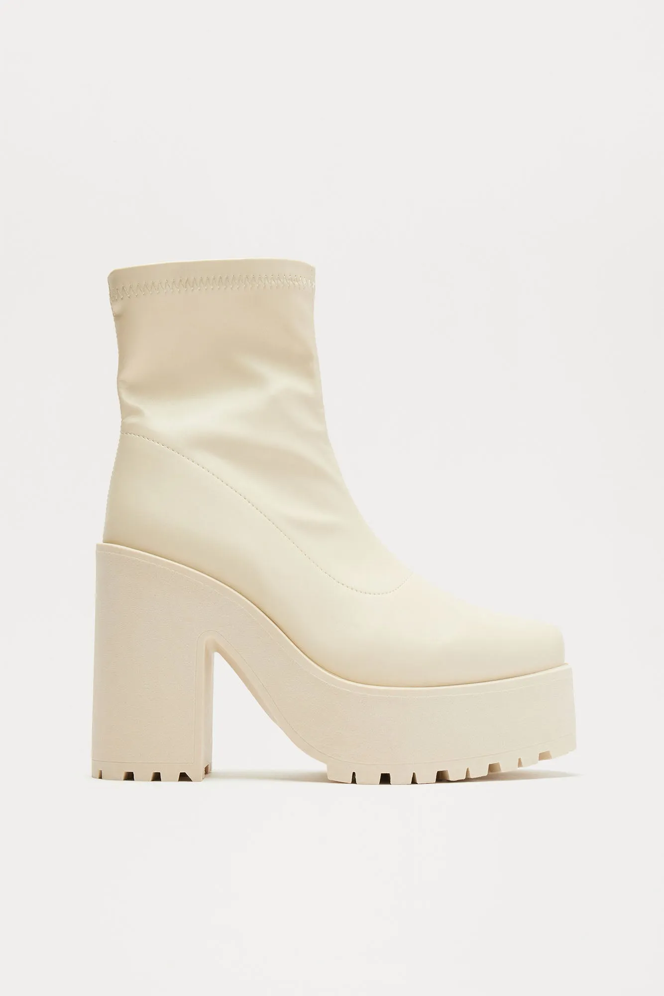 Baylor Platform Booties - Cream sold by Fashion Nova
