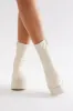 Baylor Platform Booties - Cream sold by Fashion Nova
