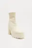 Baylor Platform Booties - Cream sold by Fashion Nova