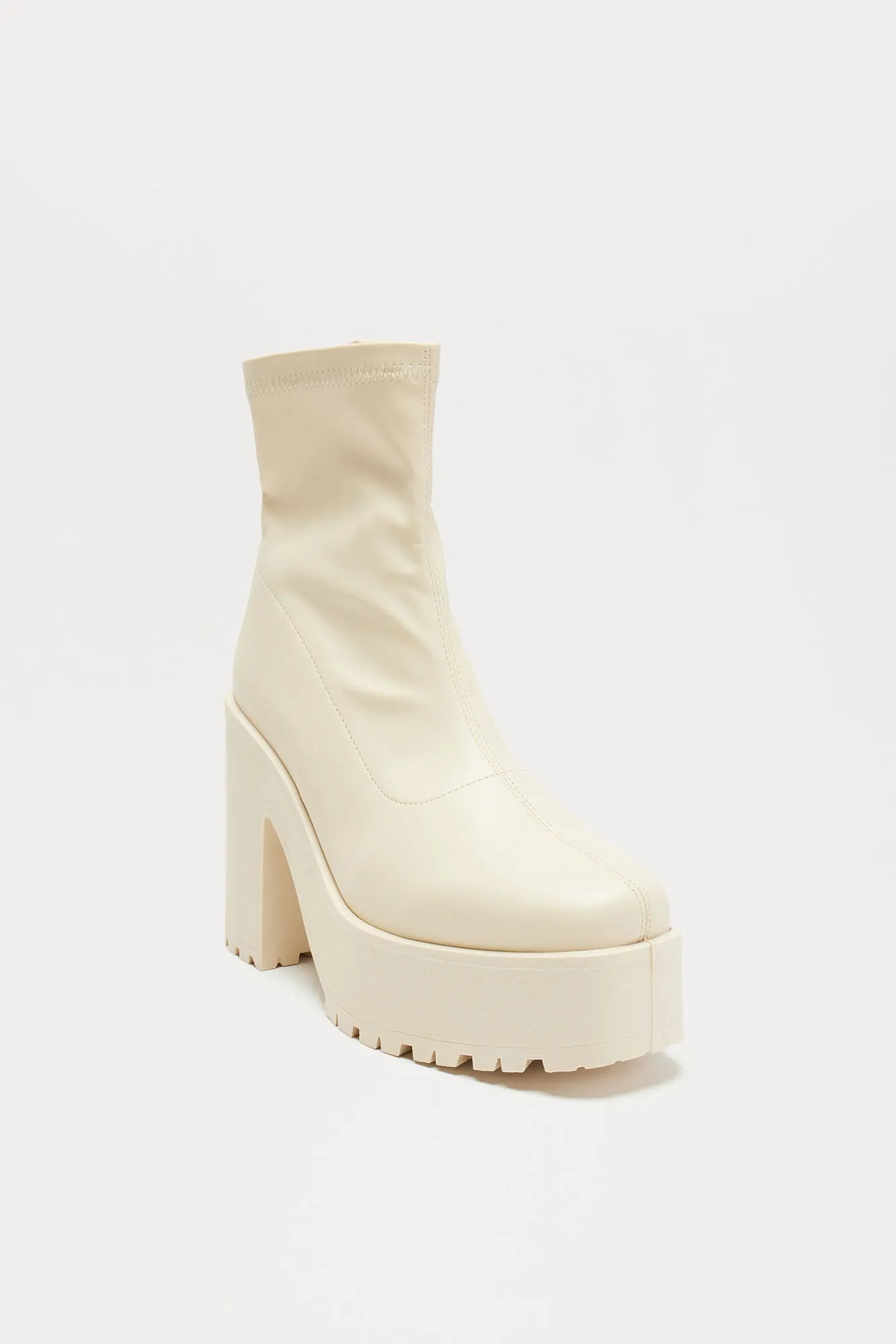 Baylor Platform Booties - Cream sold by Fashion Nova product image thumbnail 4