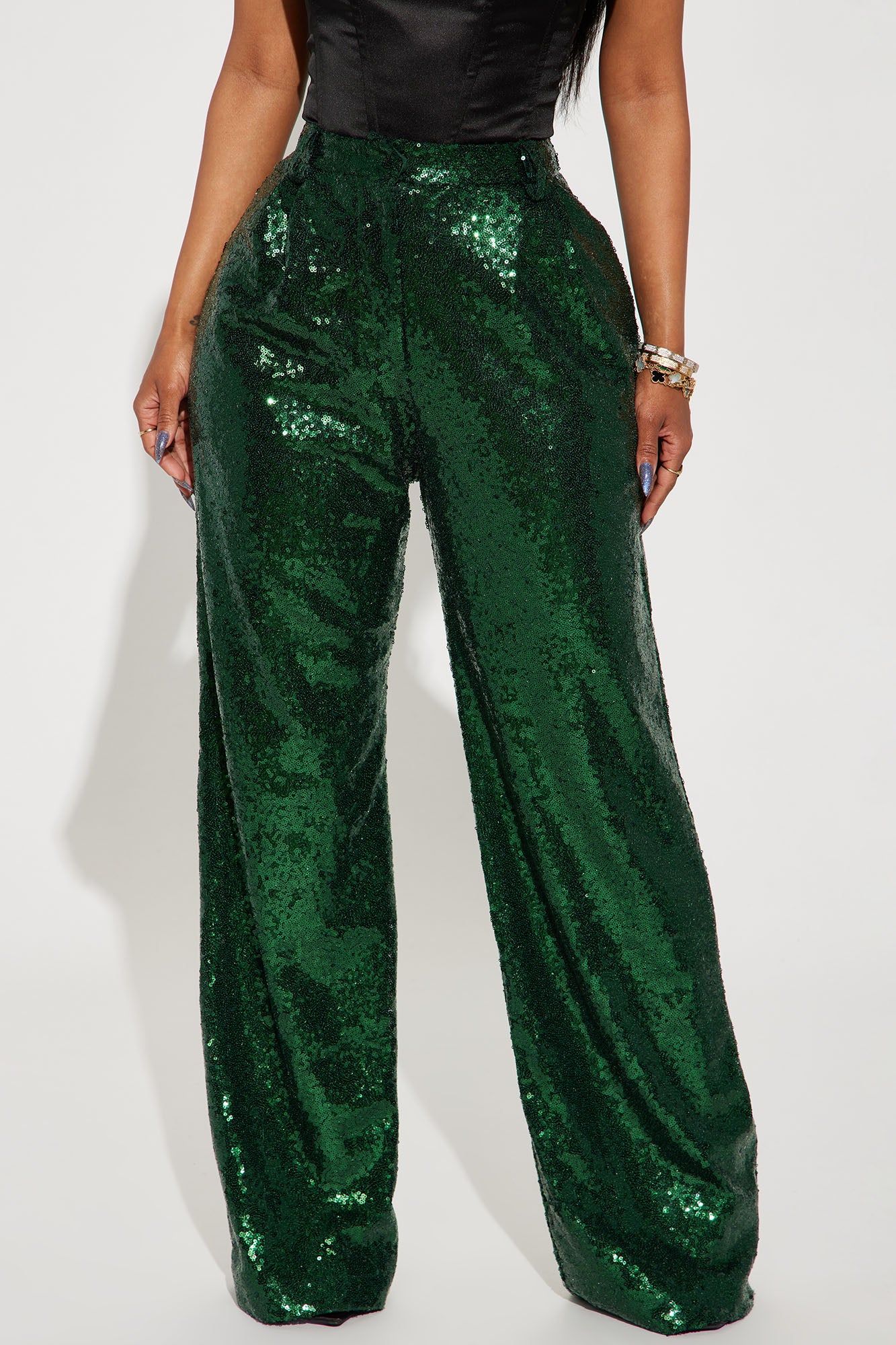 Nights Like This Sequin Trouser - Hunter sold by Fashion Nova product image thumbnail 2