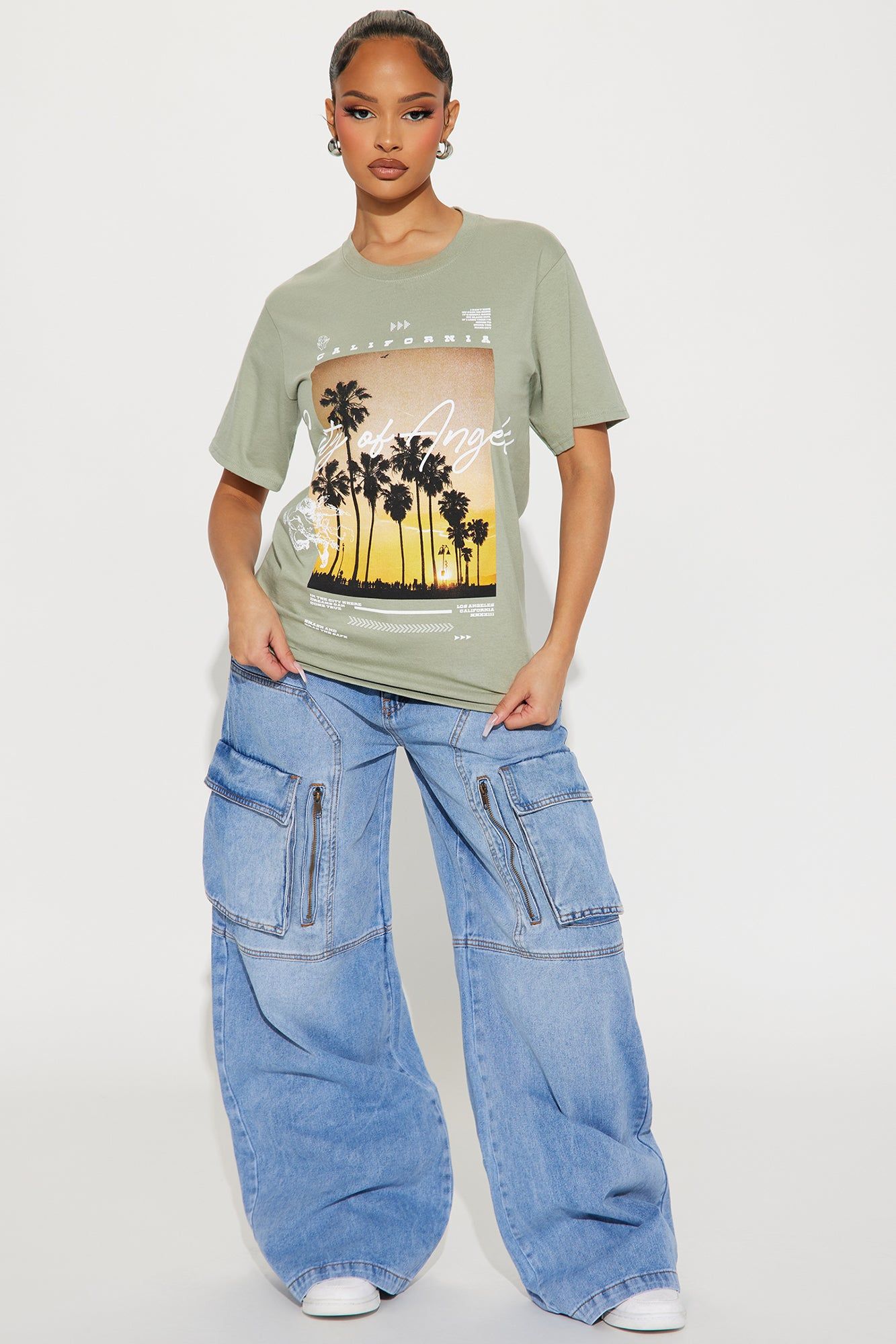 City Of Angels Graphic Tee - Sage sold by Fashion Nova product image thumbnail 2