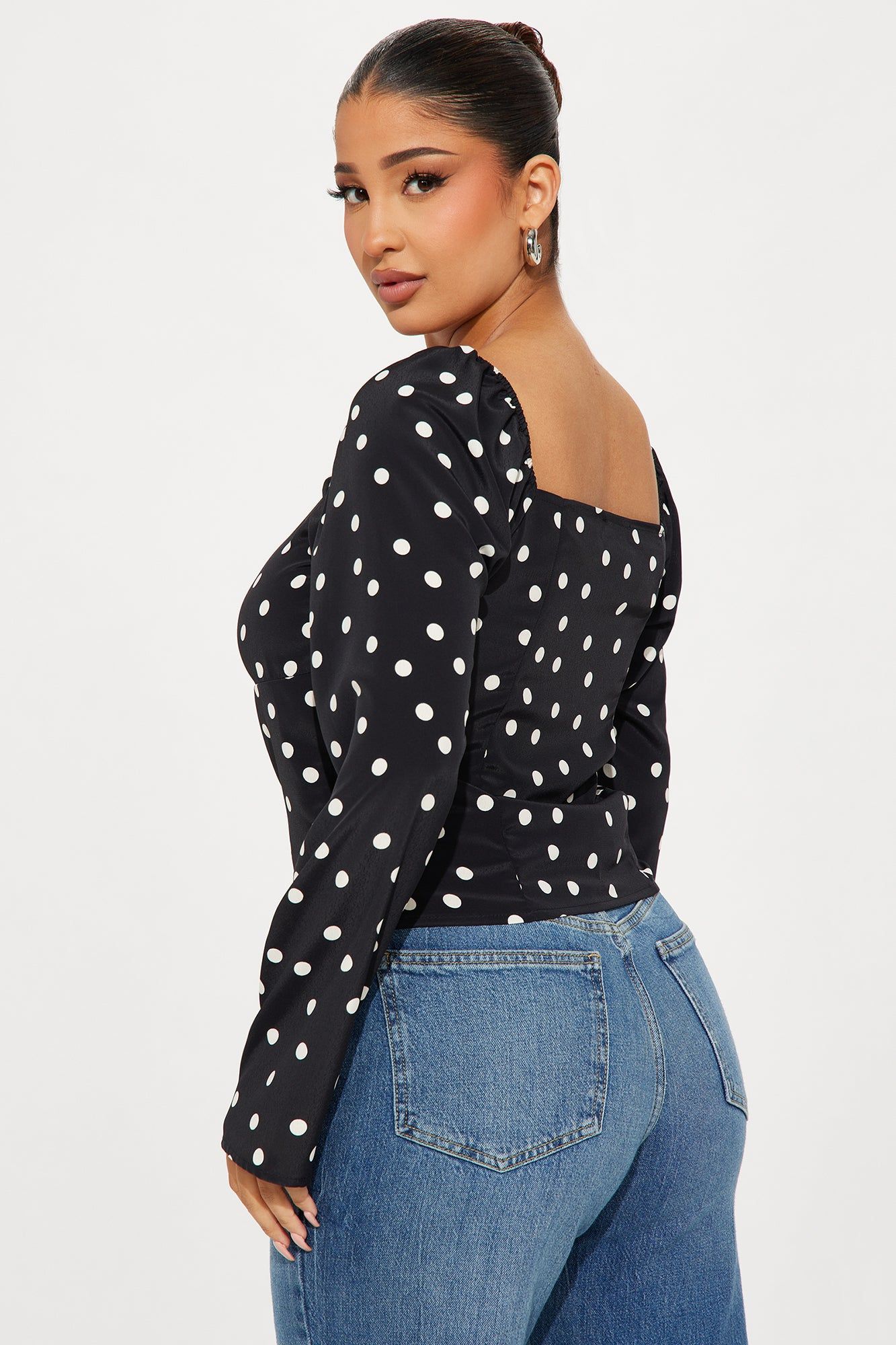 Take Me Away Blouse Top - Black/White sold by Fashion Nova product image thumbnail 3