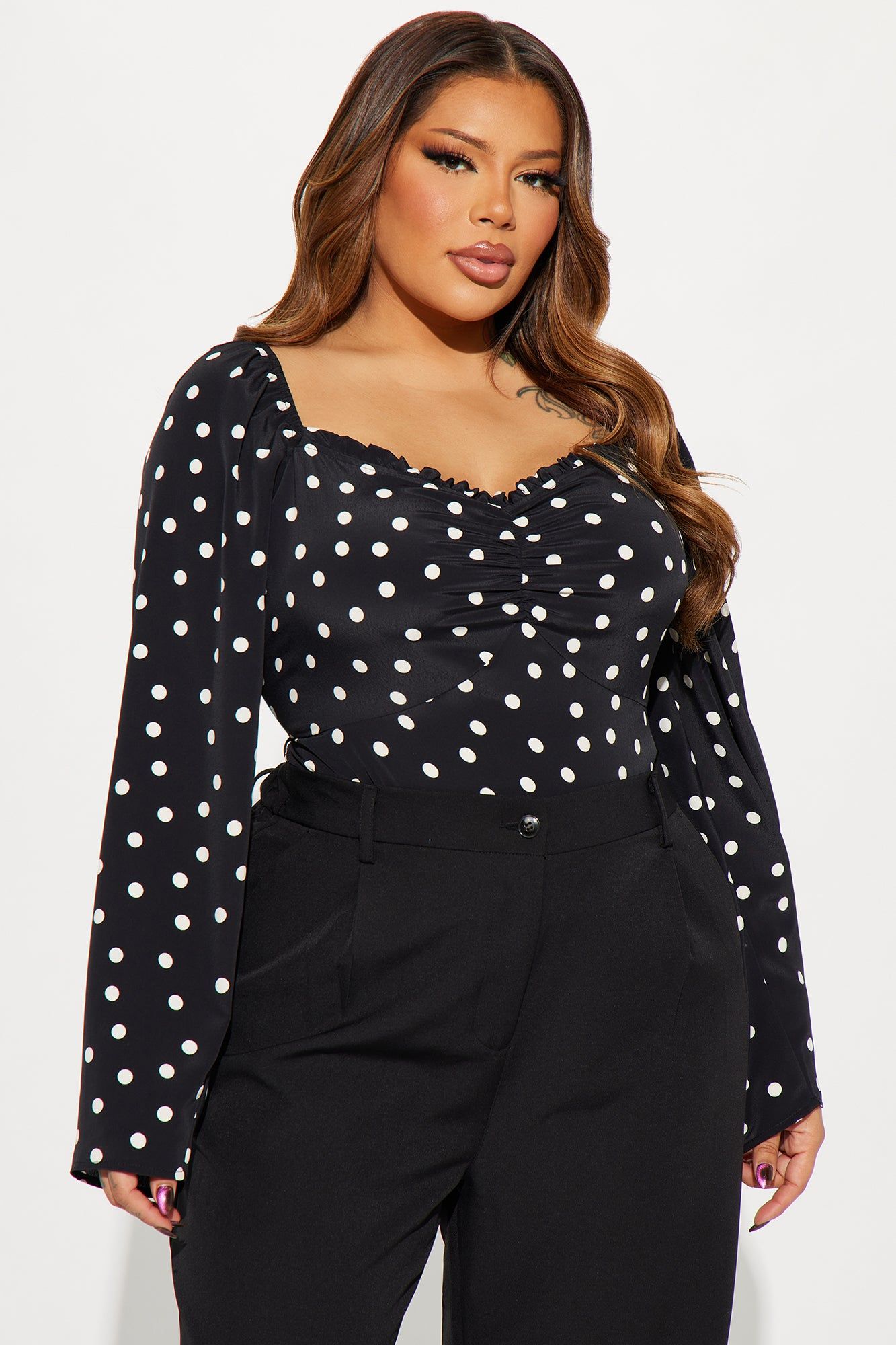 Take Me Away Blouse Top - Black/White sold by Fashion Nova product image thumbnail 4