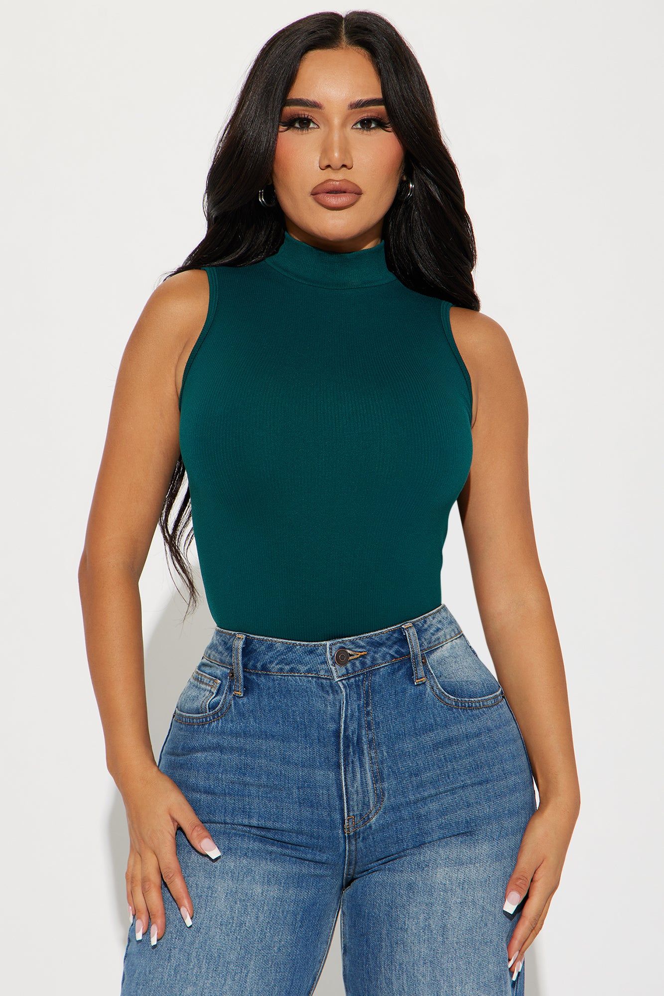 Sandy Seamless Mock Neck Top - Hunter sold by Fashion Nova