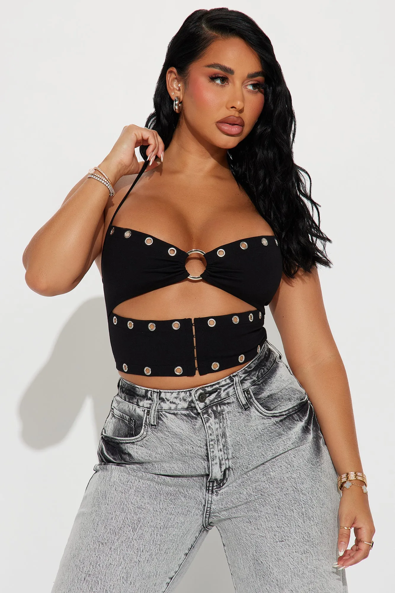 What I Got Halter Top - Black sold by Fashion Nova