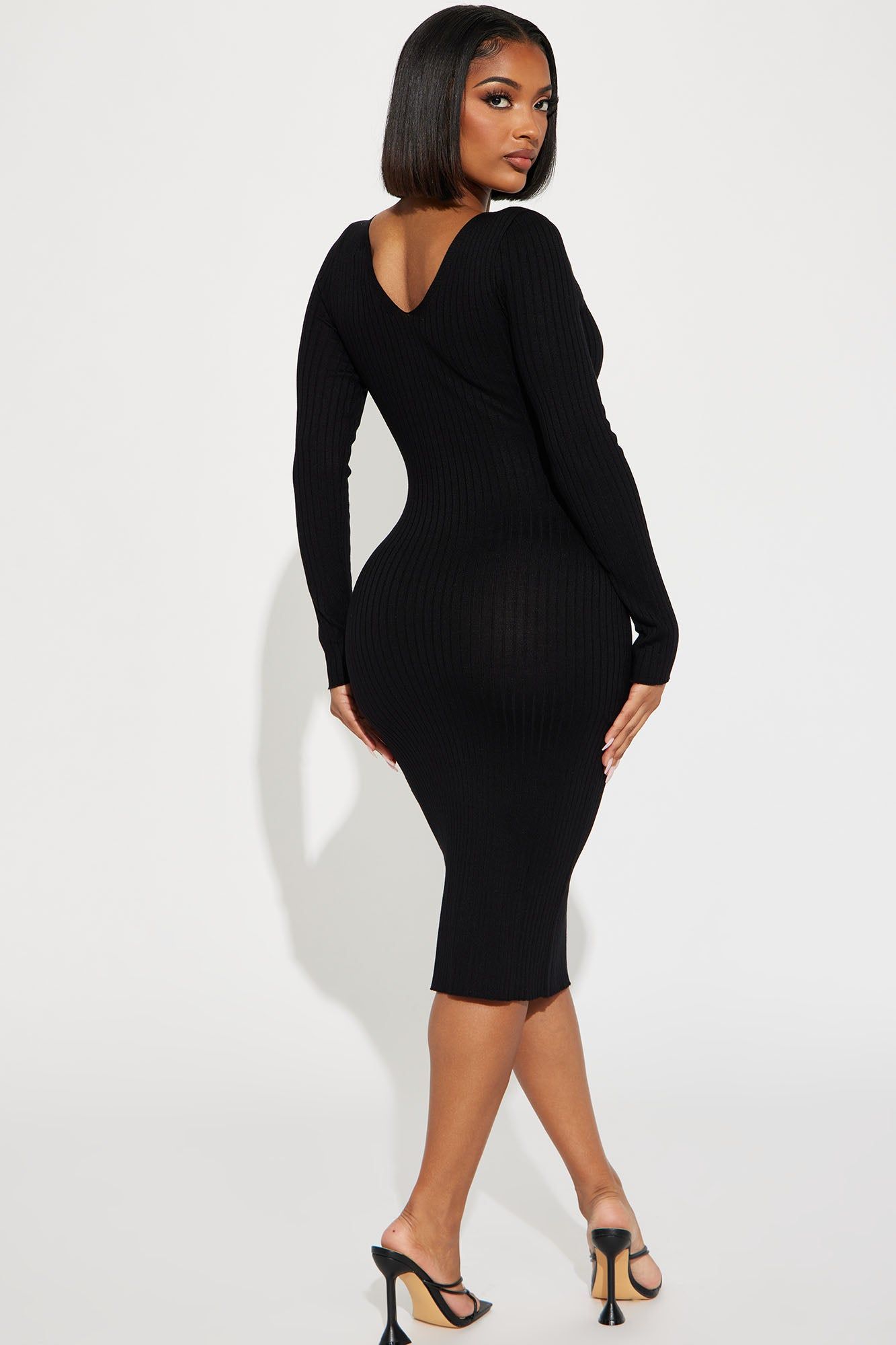 Karissa Sweater Midi Dress - Black/Brown sold by Fashion Nova product image thumbnail 3