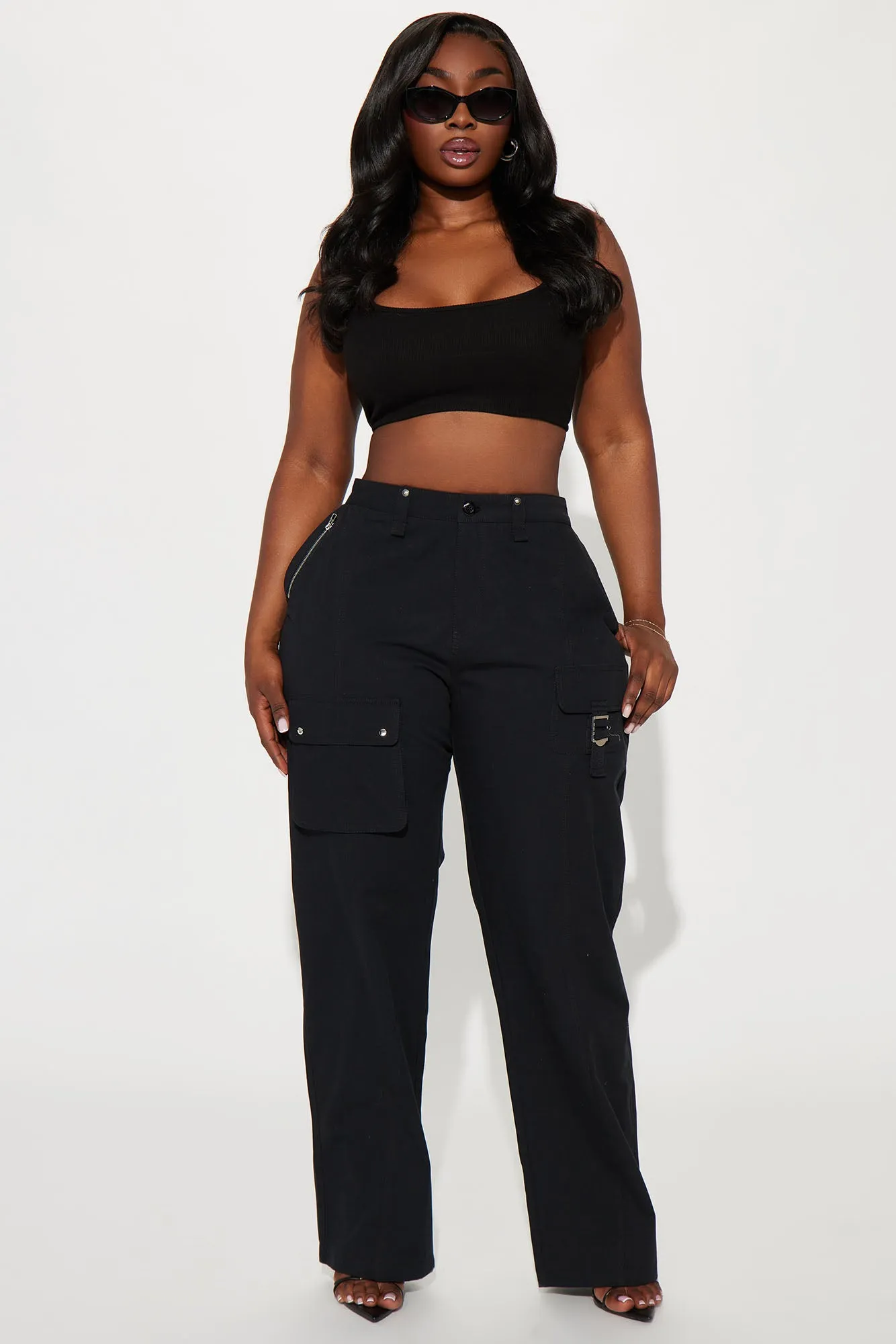All Within Me Wide Leg Cargo Pant - Black sold by Fashion Nova product image thumbnail 4