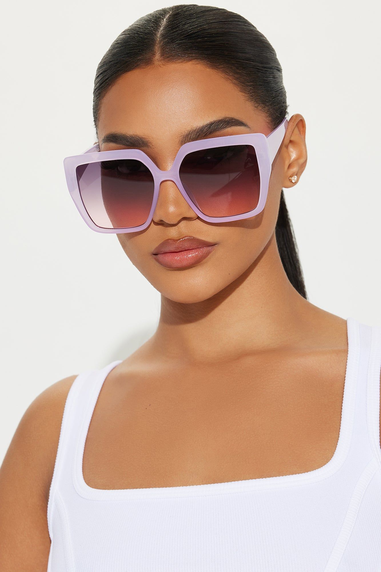 For The Good Times Sunglasses - Lavender sold by Fashion Nova