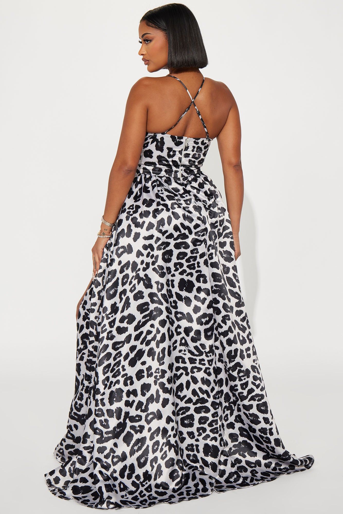 Leopard Era Gown - Grey/combo sold by Fashion Nova product image thumbnail 3