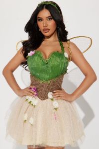 Cute Woodland Pixie 3 Piece Costume Set - Green/combo sold by Fashion Nova