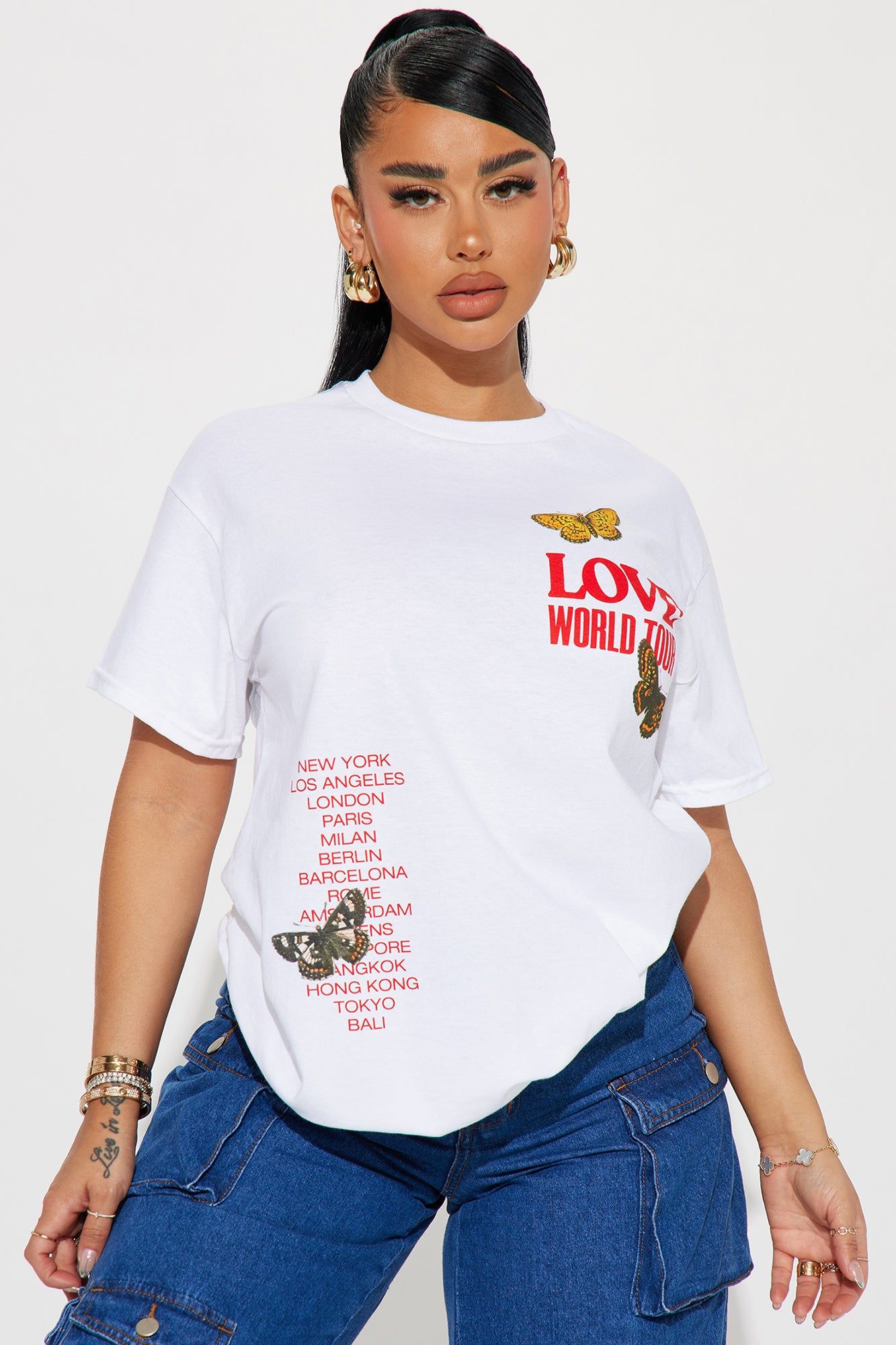 Love World Tour Graphic Tshirt - White sold by Fashion Nova