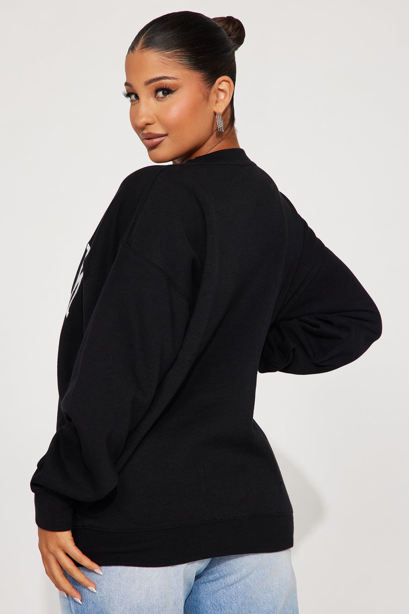 New York Embroidered Screen Sweatshirt - Black sold by Fashion Nova product image thumbnail 4