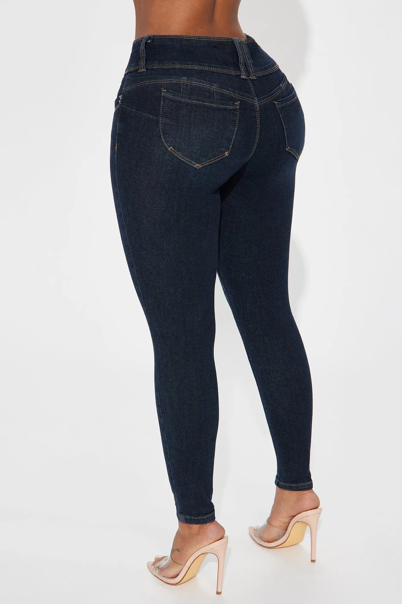 Nothing To Say Stretch Booty Lifting Skinny Jeans - Dark Wash sold by Fashion Nova product image thumbnail 3
