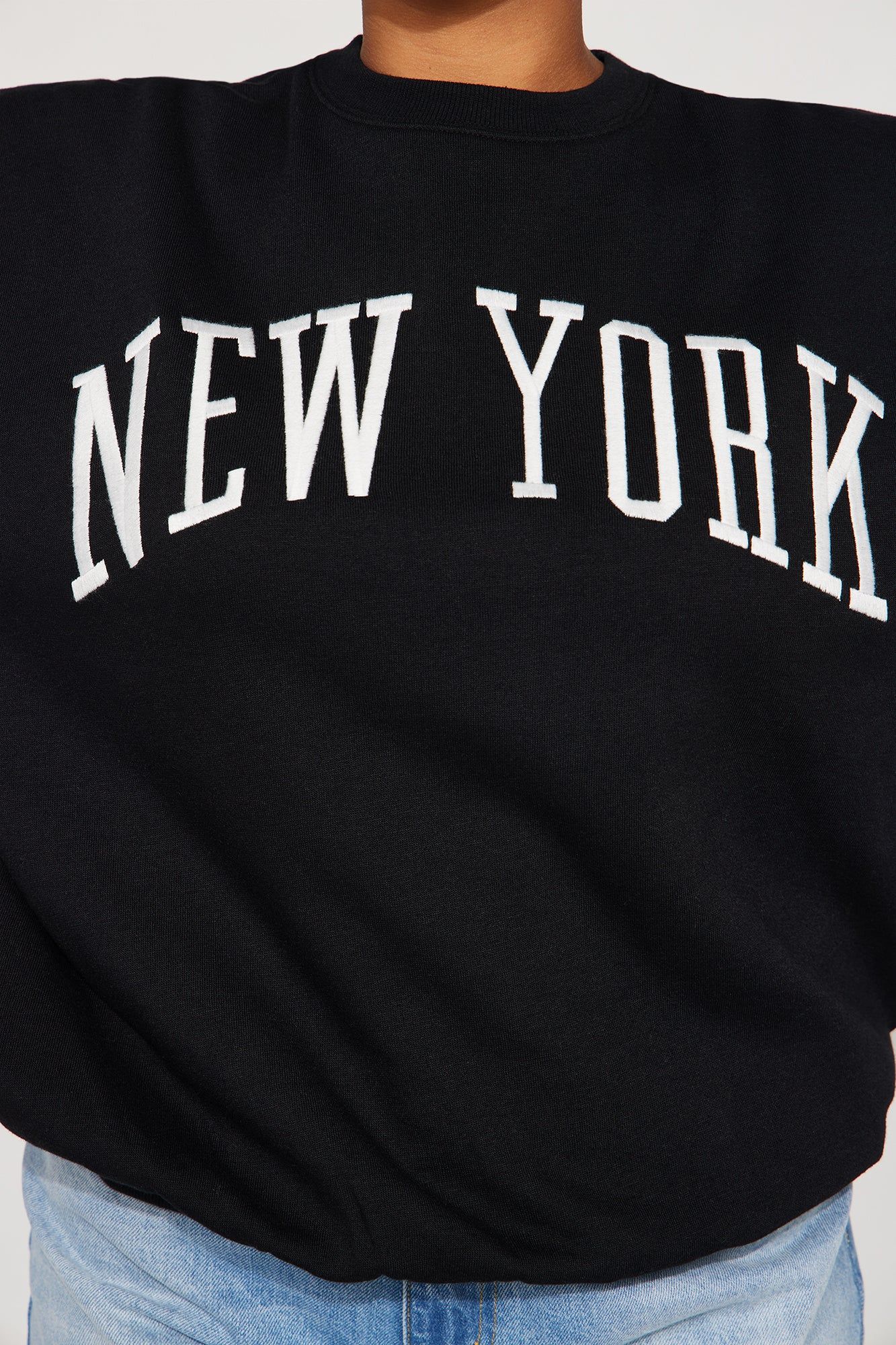 New York Embroidered Screen Sweatshirt - Black sold by Fashion Nova product image thumbnail 3