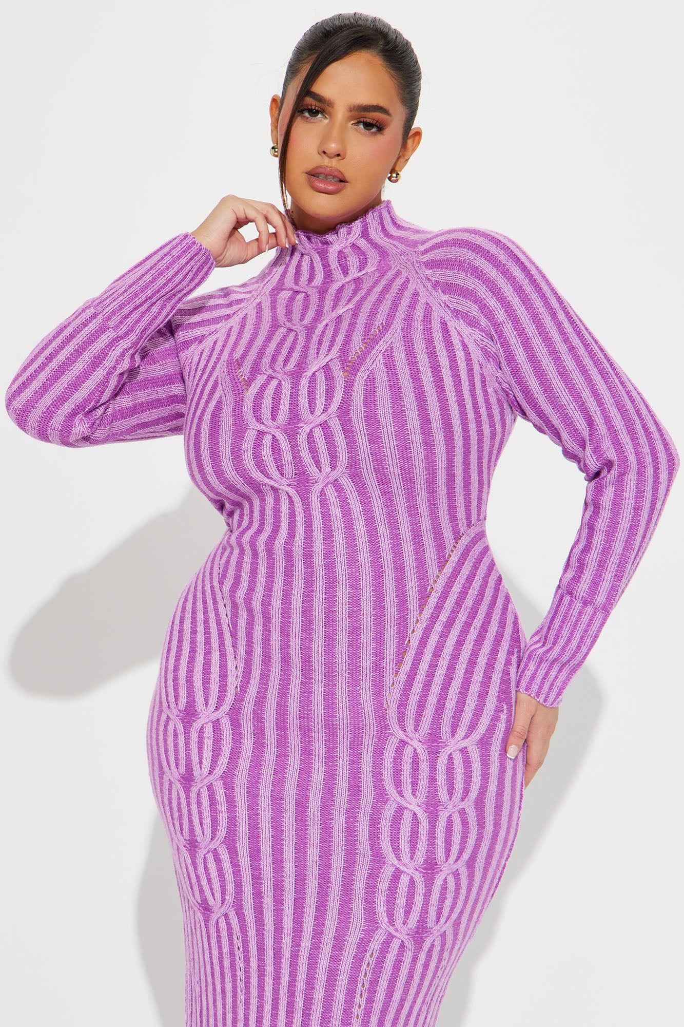 Macie Sweater Maxi Dress - Purple sold by Fashion Nova product image thumbnail 5