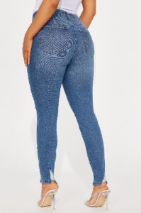 Marleen Mid Rise Stretch Skinny Jeans - Dark Wash sold by Fashion Nova
