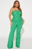 Catch A Wave Jumpsuit - Green/combo sold by Fashion Nova