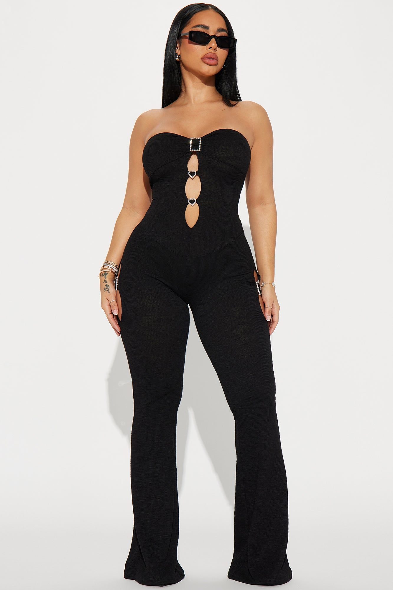 Always Blessed Jumpsuit - Black sold by Fashion Nova