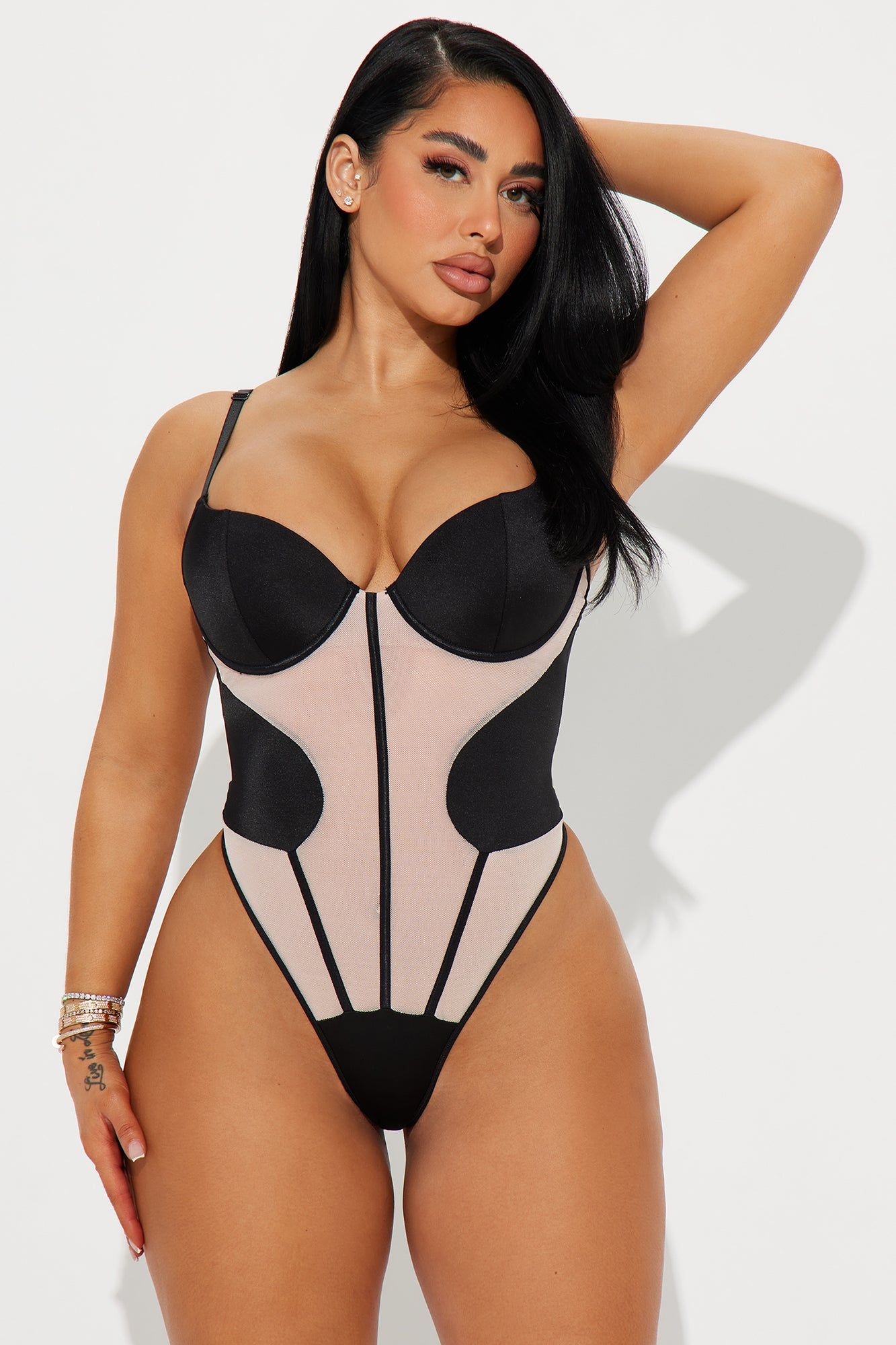 Drive You Crazy Mesh Teddy - Black sold by Fashion Nova