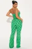 Catch A Wave Jumpsuit - Green/combo sold by Fashion Nova