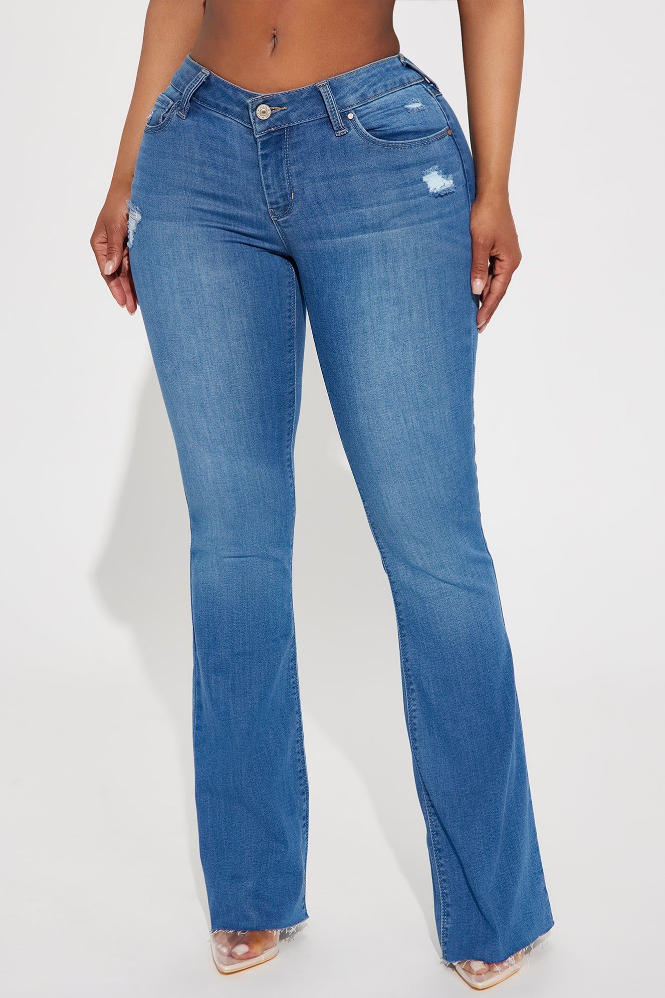 In The Headlines Stretch Flare Jeans - Dark Wash sold by Fashion Nova product image thumbnail 2