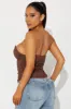 Looks Kill Tube Top - Brown sold by Fashion Nova