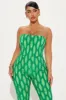 Catch A Wave Jumpsuit - Green/combo sold by Fashion Nova
