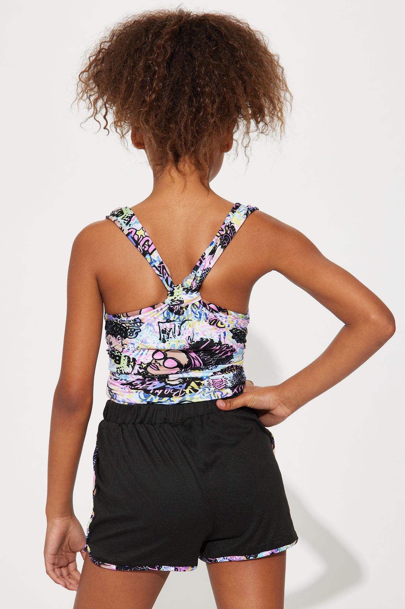 Mini Queen Things Short Set - Black/combo sold by Fashion Nova product image thumbnail 4