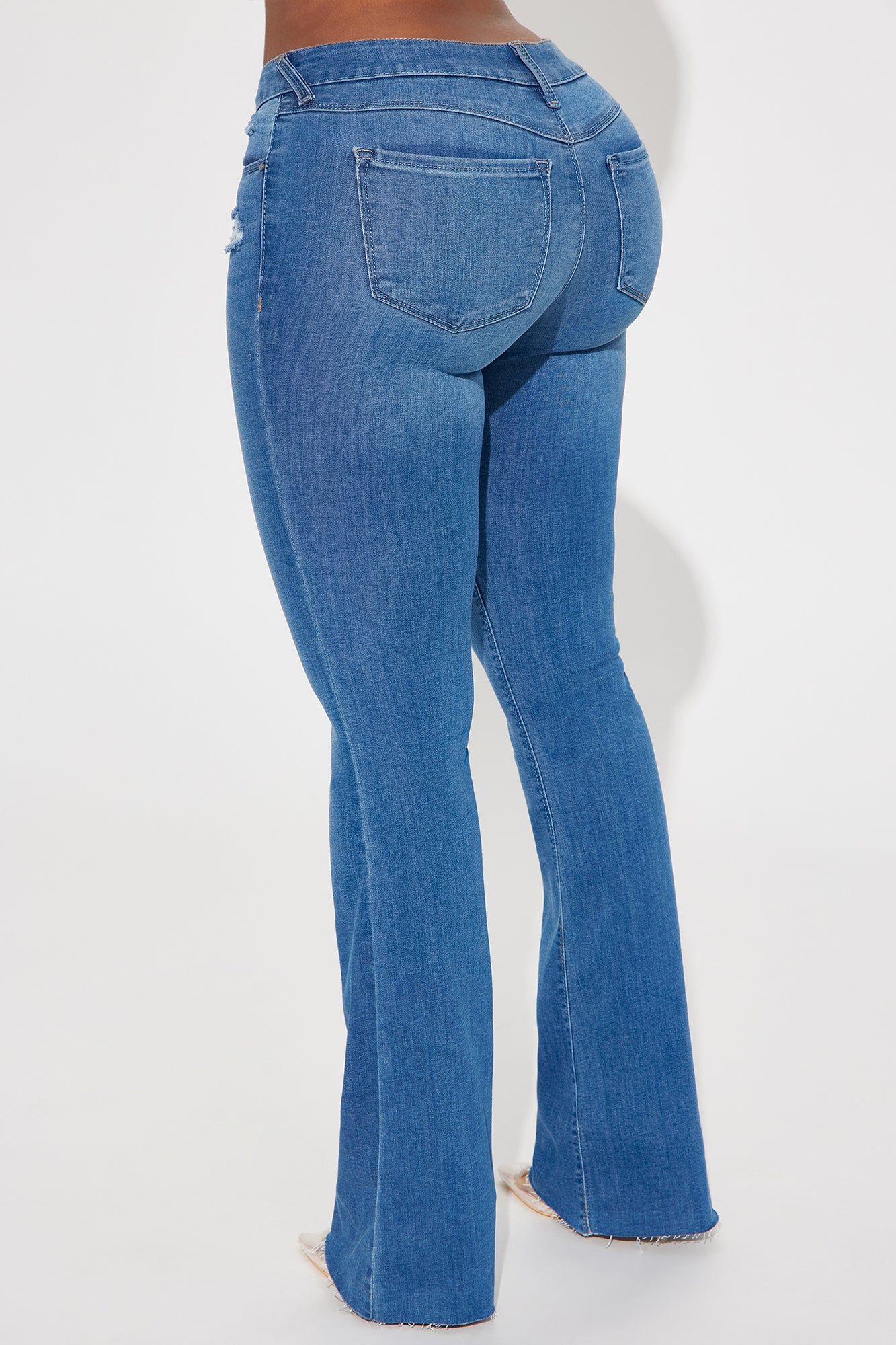 In The Headlines Stretch Flare Jeans - Dark Wash sold by Fashion Nova product image thumbnail 3