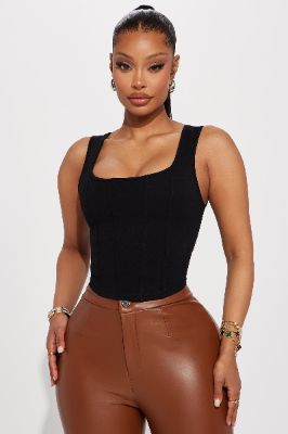 Eliza Corset Top - Black sold by Fashion Nova