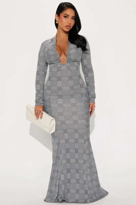 Emiliana Maxi Dress - Black/White sold by Fashion Nova